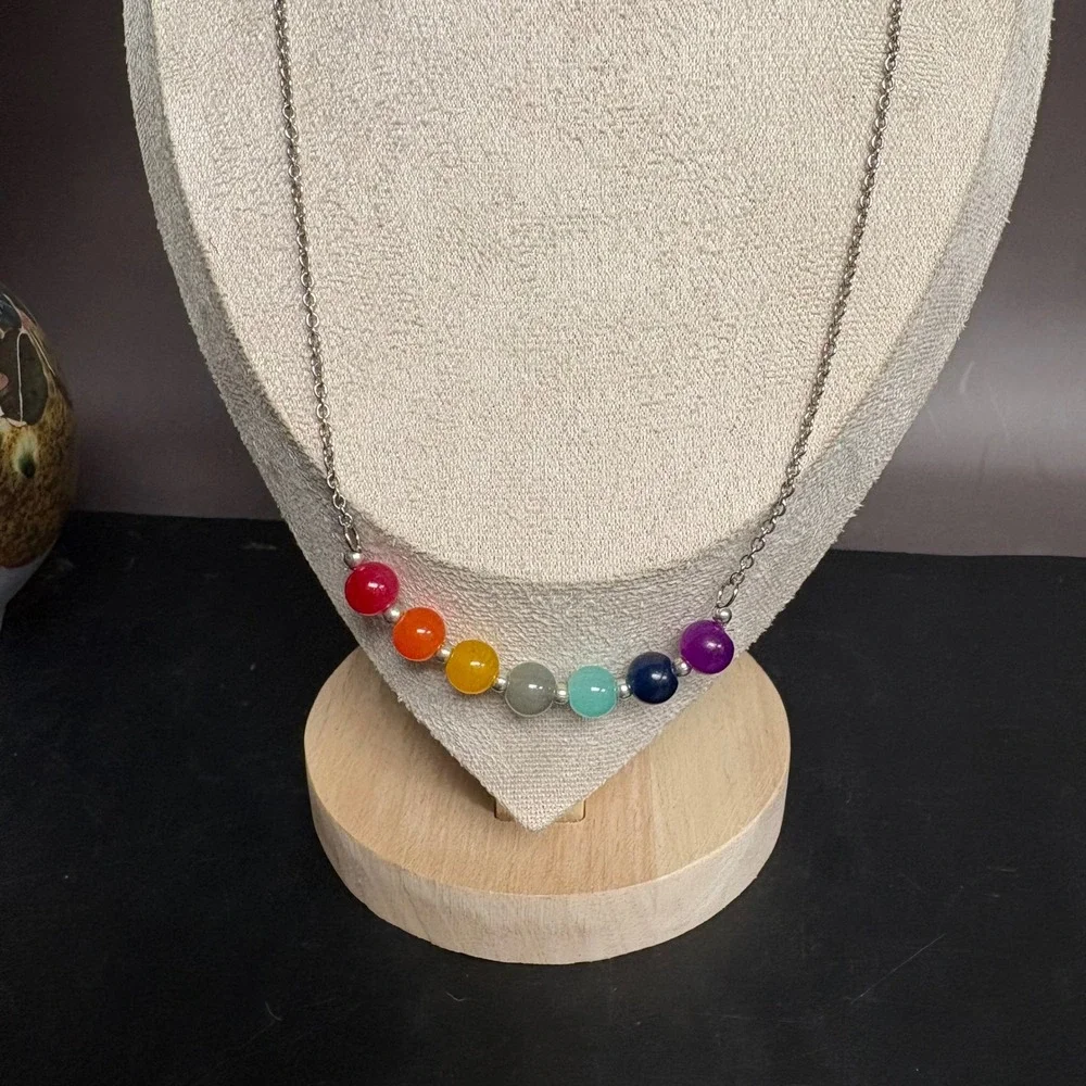 Chakra Jewelry Set | Crystal Bead Necklace Bracelet | Reiki Energy‎ Healing